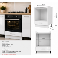 Mutfak Dolabı Alt Ankastre Fırın Modülü Highgloss Raylı Parlak Kapak/Mdflam Gövde (60x58x86 cm) Mutfak Dolabı Alt Ankastre Fırın Modülü Highgloss Raylı Parlak Kapak/Mdflam Gövde (60x58x86 cm)
