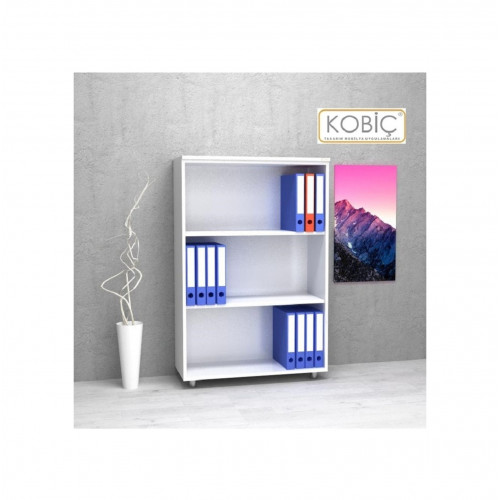 Kobiç Dosya Dolabı Açık Raflı 80x35x115 Cm Beyaz Kobiç Dosya Dolabı Açık Raflı 80x35x115 Cm Beyaz