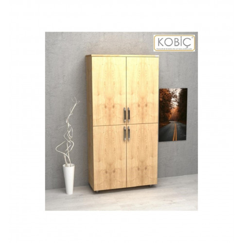 Kobiç Dosya Dolabı Tam Kapak 80x35x150 Cm Meşe