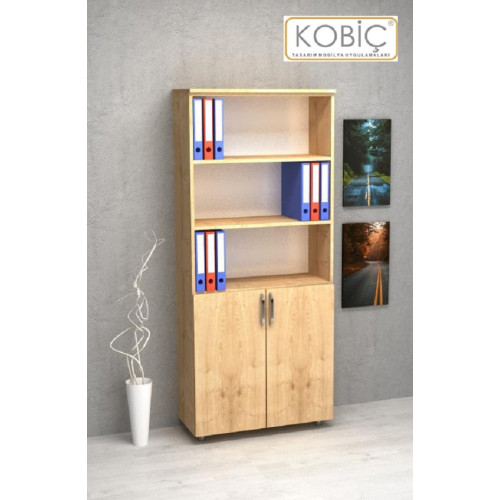 KOBİÇ DOSYA DOLABI YARIM KAPAK 70X35X185 CM (MEŞE) KOBİÇ DOSYA DOLABI YARIM KAPAK 70X35X185 CM (MEŞE)