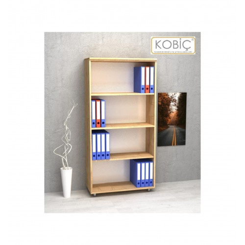Kobiç Dosya Dolabı Açık Raflı 80x35x150 Cm Meşe Kobiç Dosya Dolabı Açık Raflı 80x35x150 Cm Meşe
