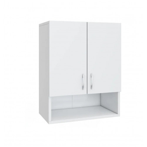 Kobiç 2 Kapaklı Çok Amaçlı Tek Raflı Banyo Ve Mutfak Dolabı 70x30x70 Cm Beyaz