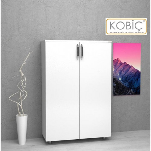 Kobiç Dosya Dolabı Tam Kapak 80x35x115 Cm Beyaz