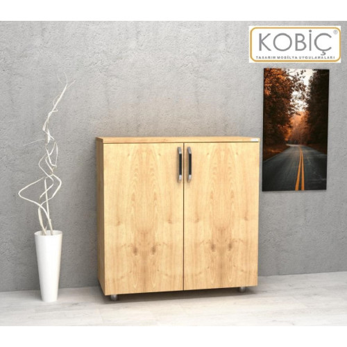 Kobiç Dosya Dolabı Tam Kapak 80x35x80 Cm Meşe