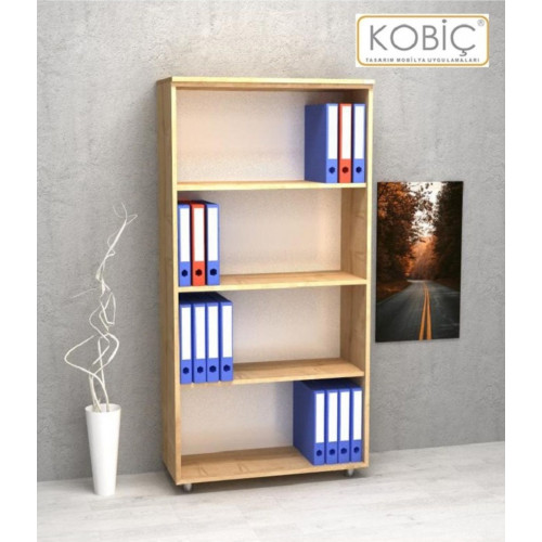 Kobiç Ofis Dosya Dolabı Raflı Suntalam Dolap 70x35x150cm Meşe Kobiç Ofis Dosya Dolabı Raflı Suntalam Dolap 70x35x150cm Meşe